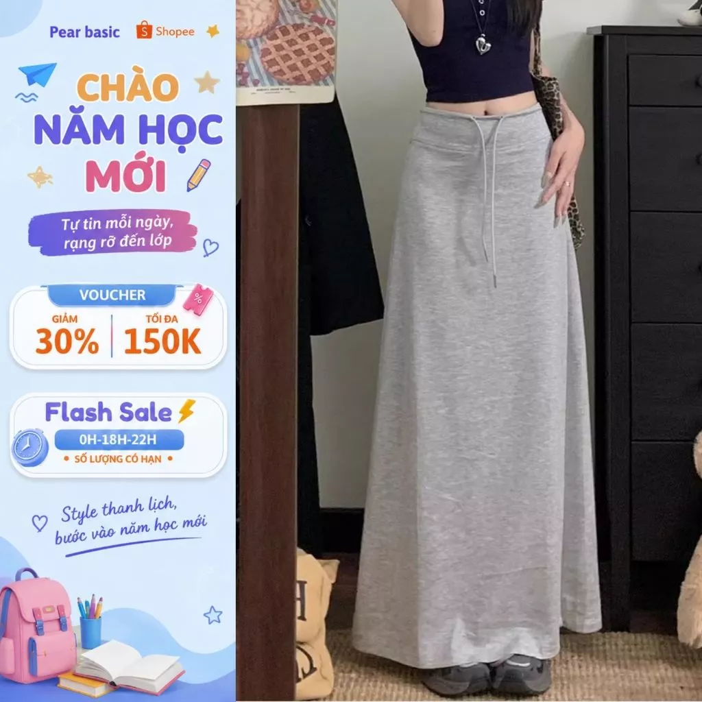 [ DEAL HÈ ]  Chân váy chữ A dáng dài chất nỉ dày dặn - Váy nữ suông dài lưng cao ôm dáng mềm mại V125