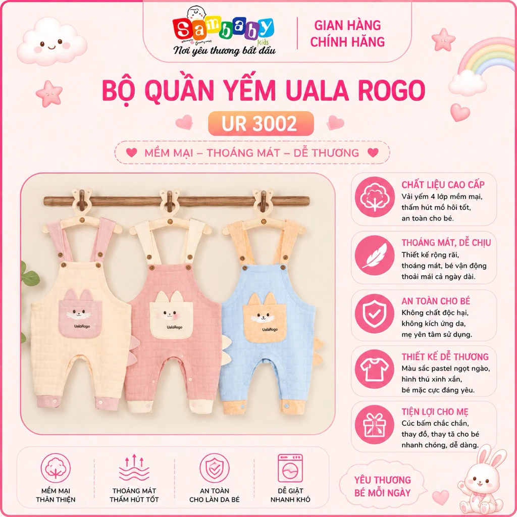 Bộ Quần Yếm Uala Rogo Ur 3002