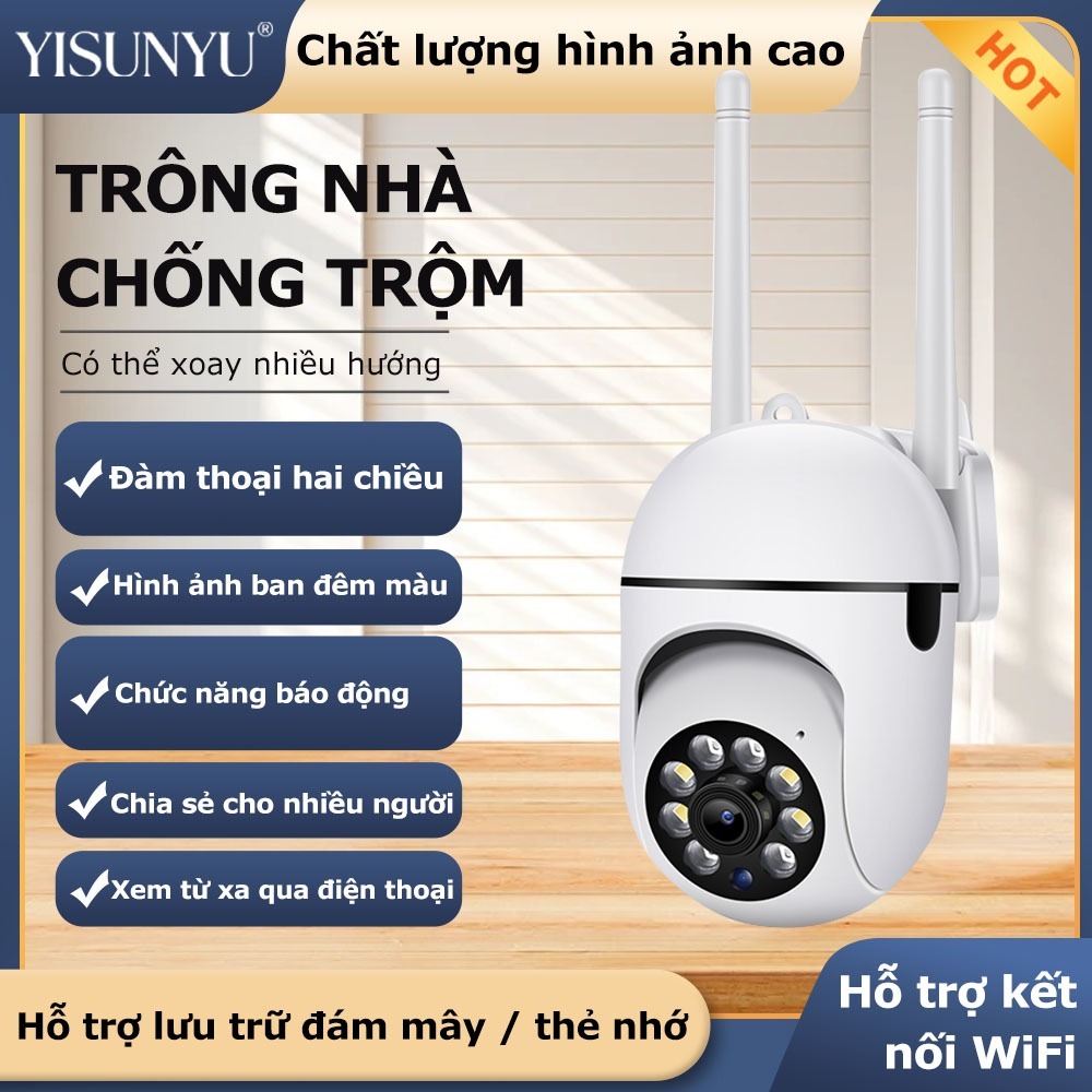 Camera WiFi trong nhà YISUNYU Giám sát HD 1080P không dây, Đàm thoại hai…