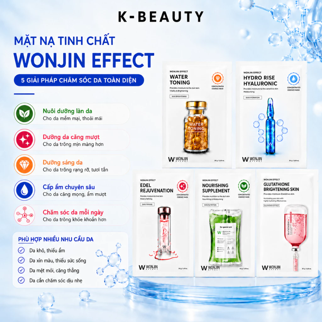 WONJIN EFFECT Mặt Nạ Concentrated Essence Mask Dưỡng Ẩm Phục Hồi Da Hàn Quốc 30g
