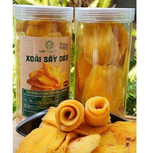 Xoài Sấy Dẻo – Xoài Muối Ớt – Miếng To Sấy Lạnh – Loại 1 – Ăn Vặt Ngon – Cay Chua Ngọt Vừa