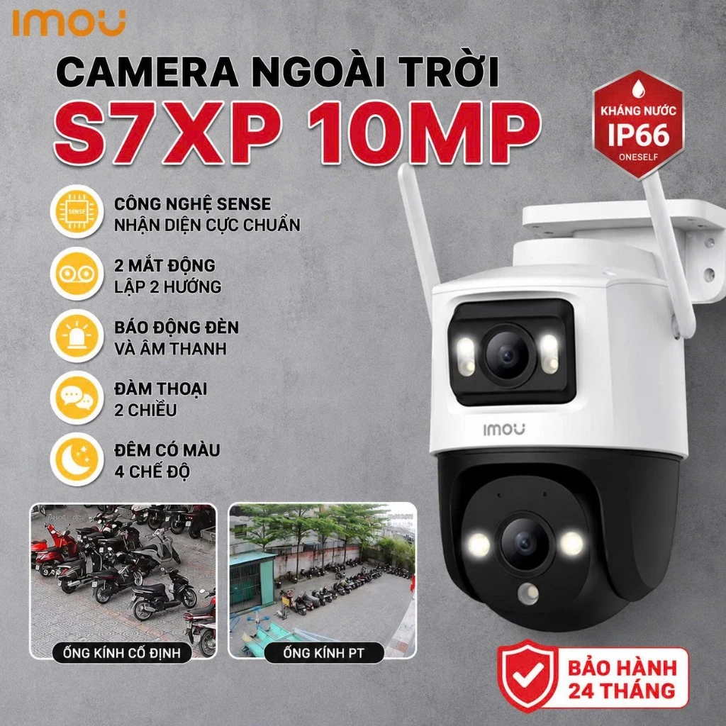 (QUÀ TẶNG đơn cam+thẻ)Camera Imou Ngoài Trời 2 Mắt Cruiser Dual S7XP-S7XEP 10MP/6MP Đàm Thoại