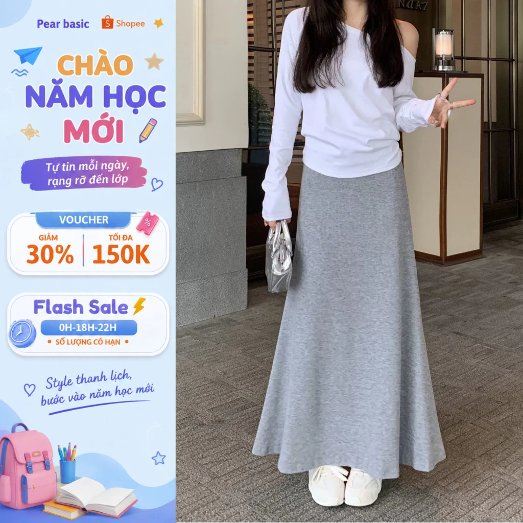 [ XẢ HÀNG ] Váy Nữ Dáng Dài Chất Nỉ Dày Dặn, Chân Váy Chữ A Dáng Dài Kiểu Dáng Hottrend CV85