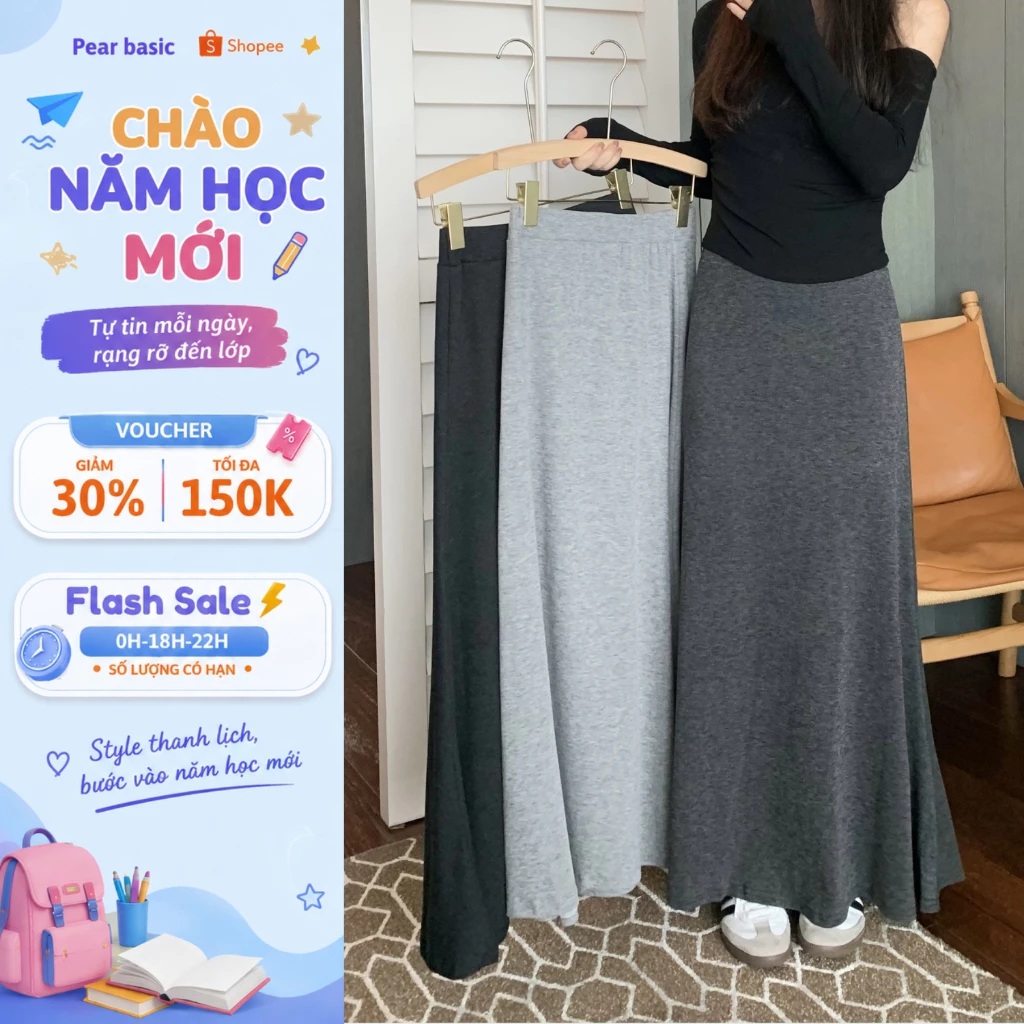 [ DEAL HÈ ] Váy chữ A dáng dài chất nỉ cao cấp dày dặn, Chân váy suông nữ lưng cao ôm dáng đuôi cá CV85