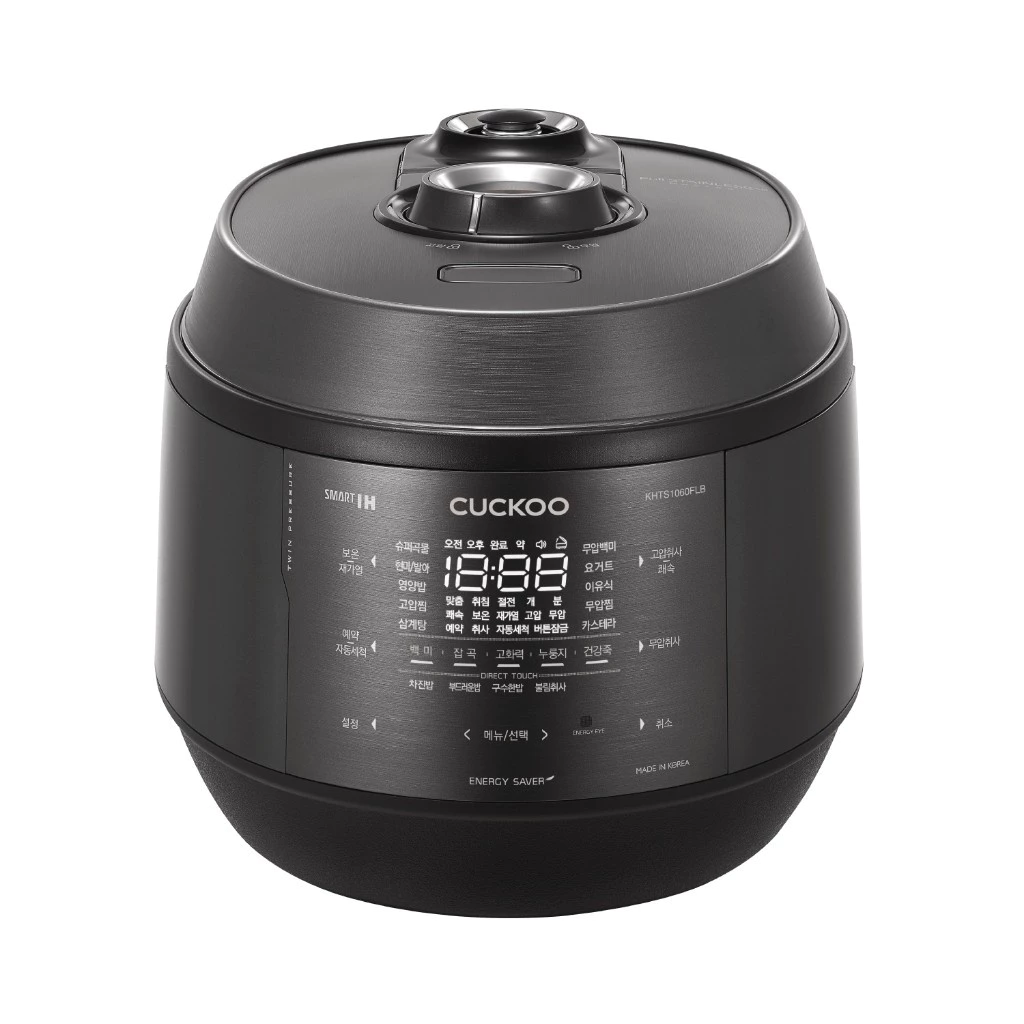 Nồi Cơm Điện Áp Suất Kép Cao Tần Cuckoo CRP-KHTS1060FLB – 1.8 Lít- Lòng nồi X-Wall Black cao cấp- Sản xuất Hàn Quốc