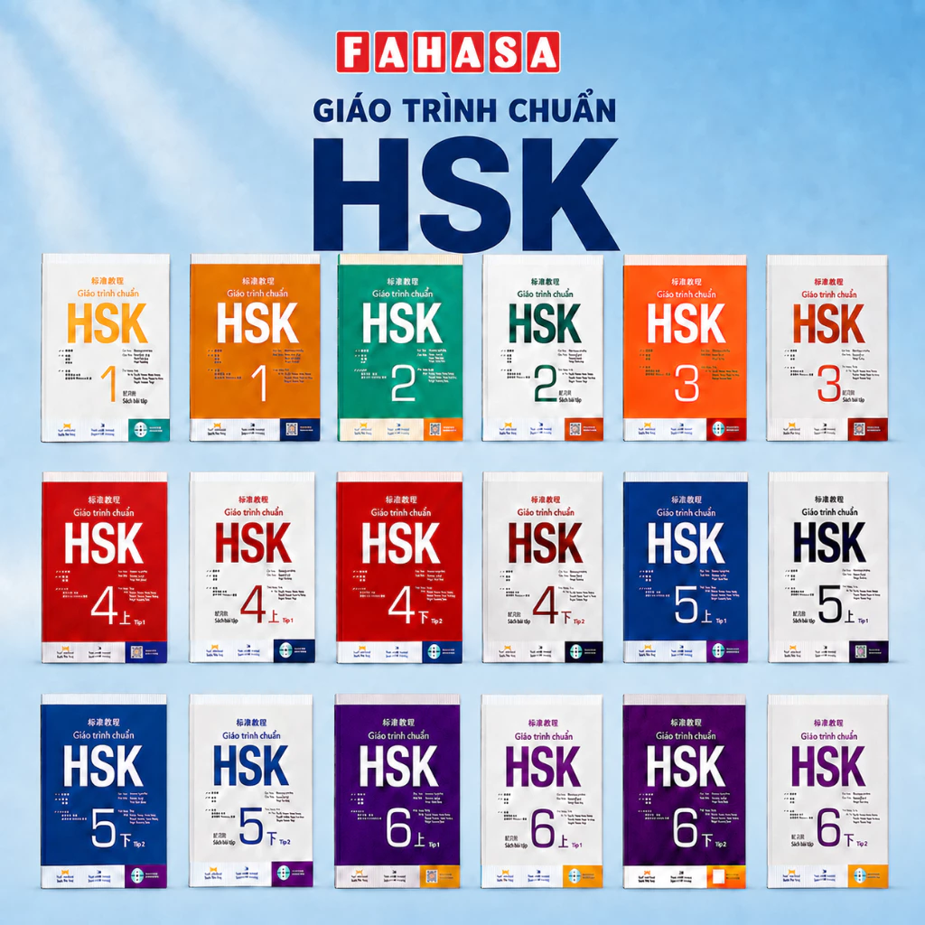 Sách - Combo Sách Giáo Trình Chuẩn HSK - Sách Bài Học Và Bài Tập (Bộ 2 Cuốn) - HSK 1-6 (Trọn Bộ)