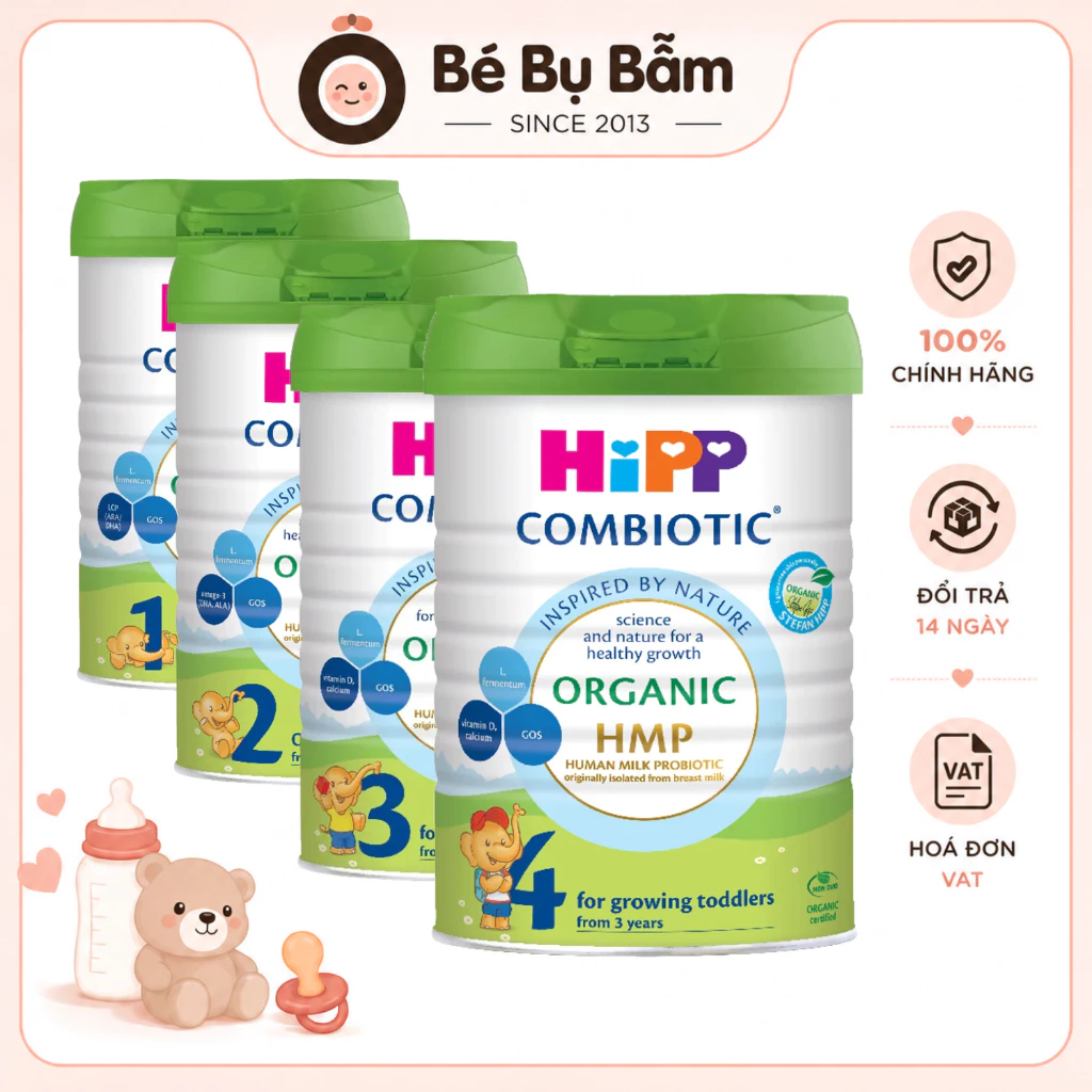 ✅ [DATE MỚI] Sữa Bột HiPP Organic Combiotic Chính Hãng, đầy đủ tem nhãn phụ, đủ số 1, 2, 3, 4