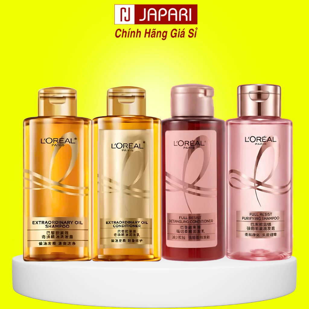 Dầu Gội Loreal Mini CHÍNH HÃNG 80ml/100ml - Gội Xả L'Oreal Vàng, Hồng Giúp Dưỡng Tóc, Ngăn Ngừa Rụng Tóc-Japari