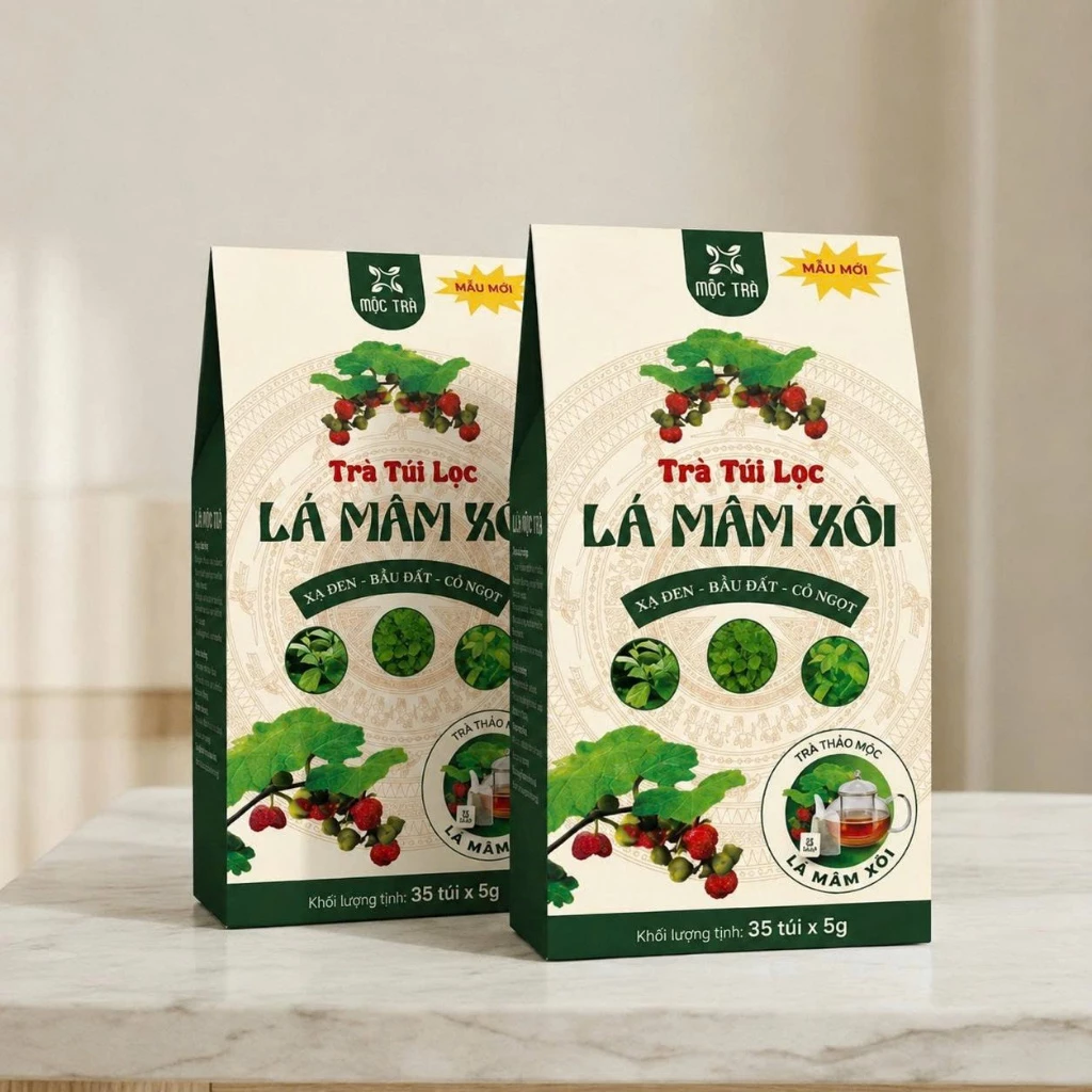 Trà Lá Mâm Xôi Nguyên Chất Sấy Khô – 35 Gói Túi Lọc Tiện Lợi, Thanh Nhiệt, Dễ Uống Mỗi Ngày