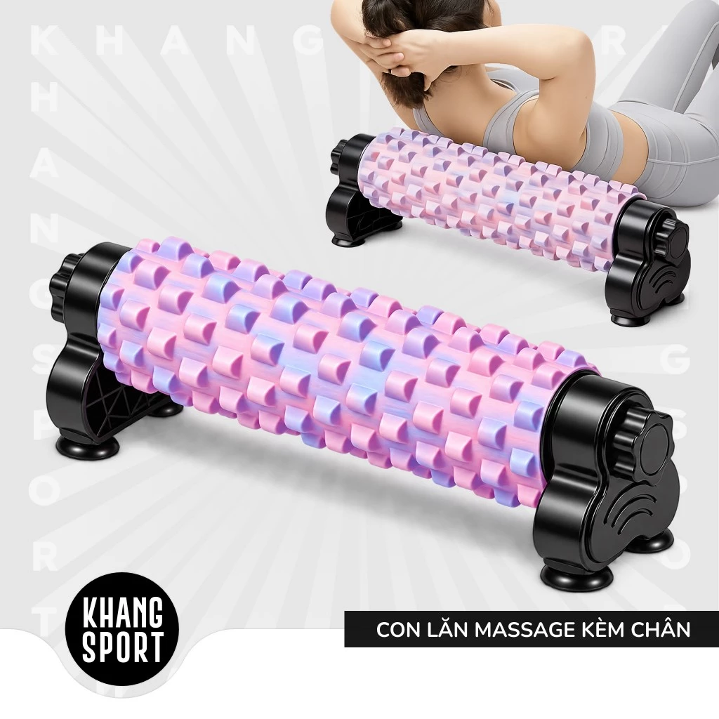 Con Lăn Massage 45cm Chân Trụ - Hỗ Trợ Massage Lưng, Giãn Cơ, Phục Hồi Sau Tập - ConLan-45cm-NC