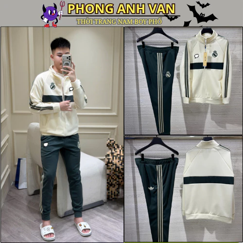 Bộ Quần Ao Nỉ Nam A ĐI Đét Đội Tuyển Real Mard  Cực Đẹp Chất - Bộ Quân Aó Nỉ Nam Nữ Cao Cấp