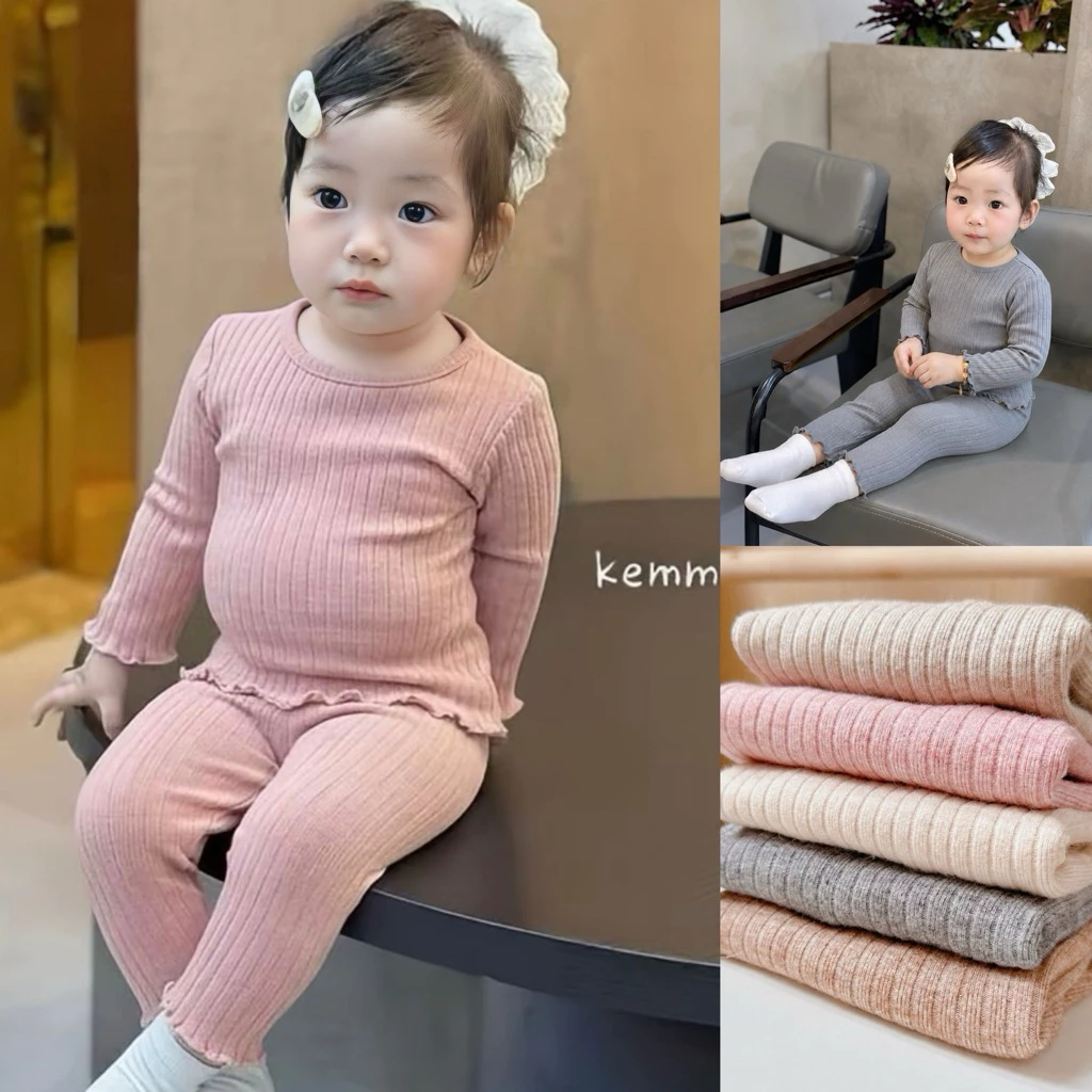 [LEN DÀY ĐẸP] BỘ LEN CỔ TRÒN LOẠI DÀY ĐẸP CHO BÉ GÁI 5-16kg( len qc)