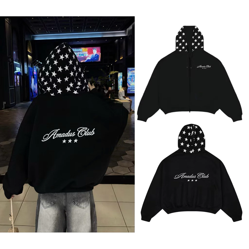 [MẪU MỚI] HOODIE ZIP BOXY Phối Nón Khoá Kéo nỉ bông unisex nam nữ - HDBIN
