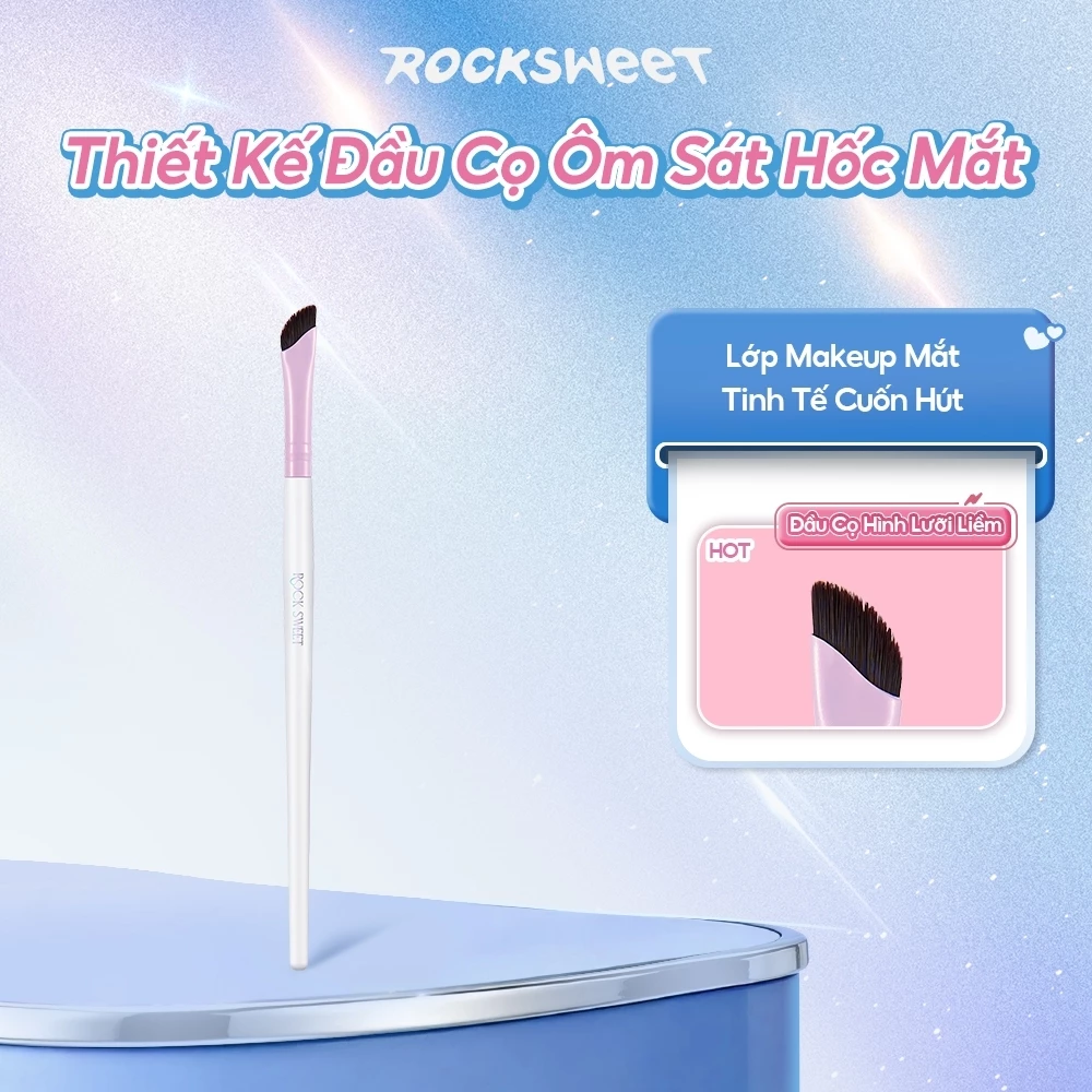 ROCKSWEET Cọ Mắt Dạng Lưỡi Liềm Thiết Kế Vát Chéo, Tán Màu Chuẩn Xác – Dễ Dàng Tạo Chiều Sâu Cho Mắt