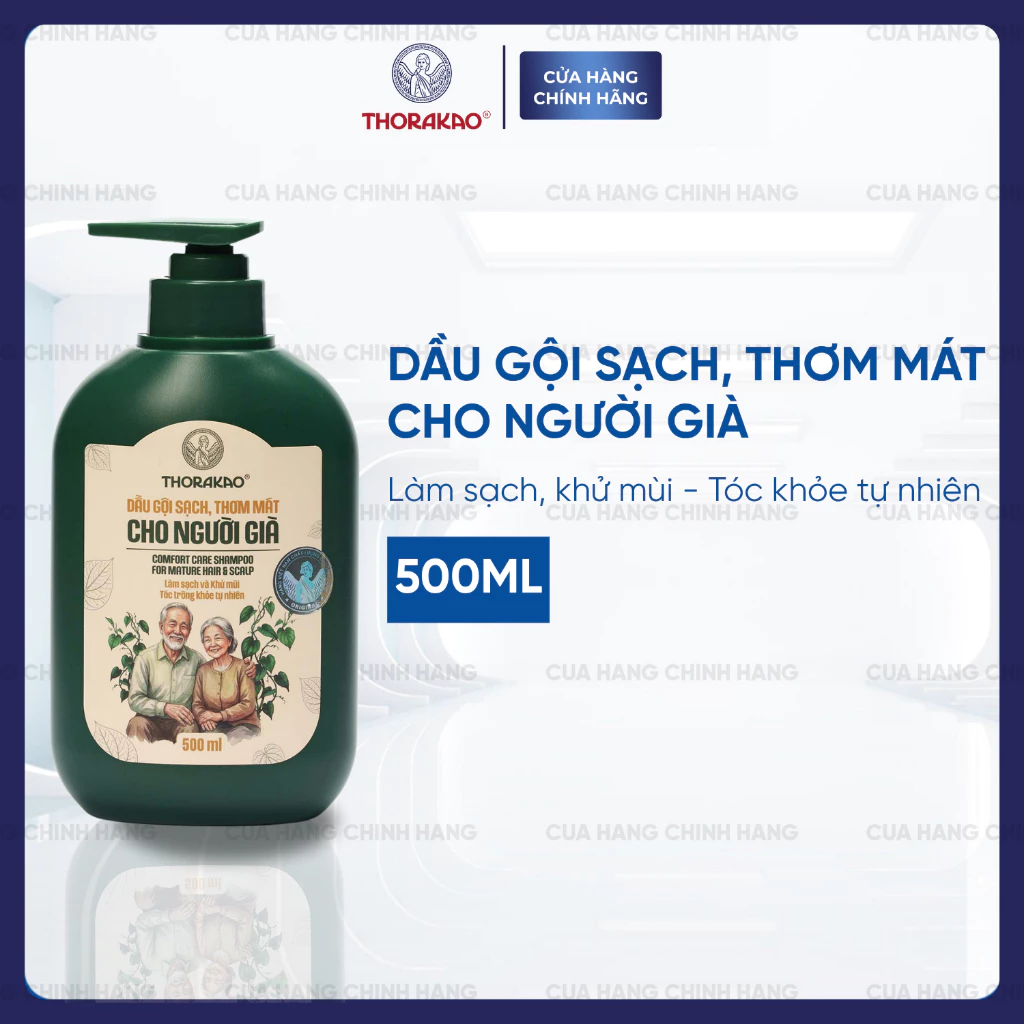 Dầu Gội Thorakao Chăm Sóc Tóc Bạc Dành Cho Người Cao Tuổi 500ML
