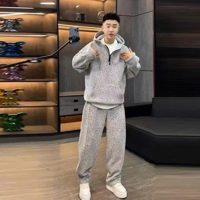 Bộ Hoodie Nam Vải Kim Tuyến NH132