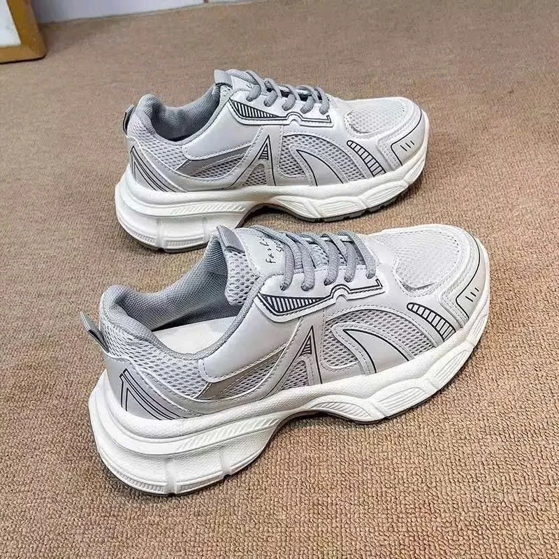 Giày Sneaker Thể Thao  Đế Cao Êm Chân, Giày Chạy Bộ Thoáng Khí Phong Cách Năng Động - Lù Store - 9065