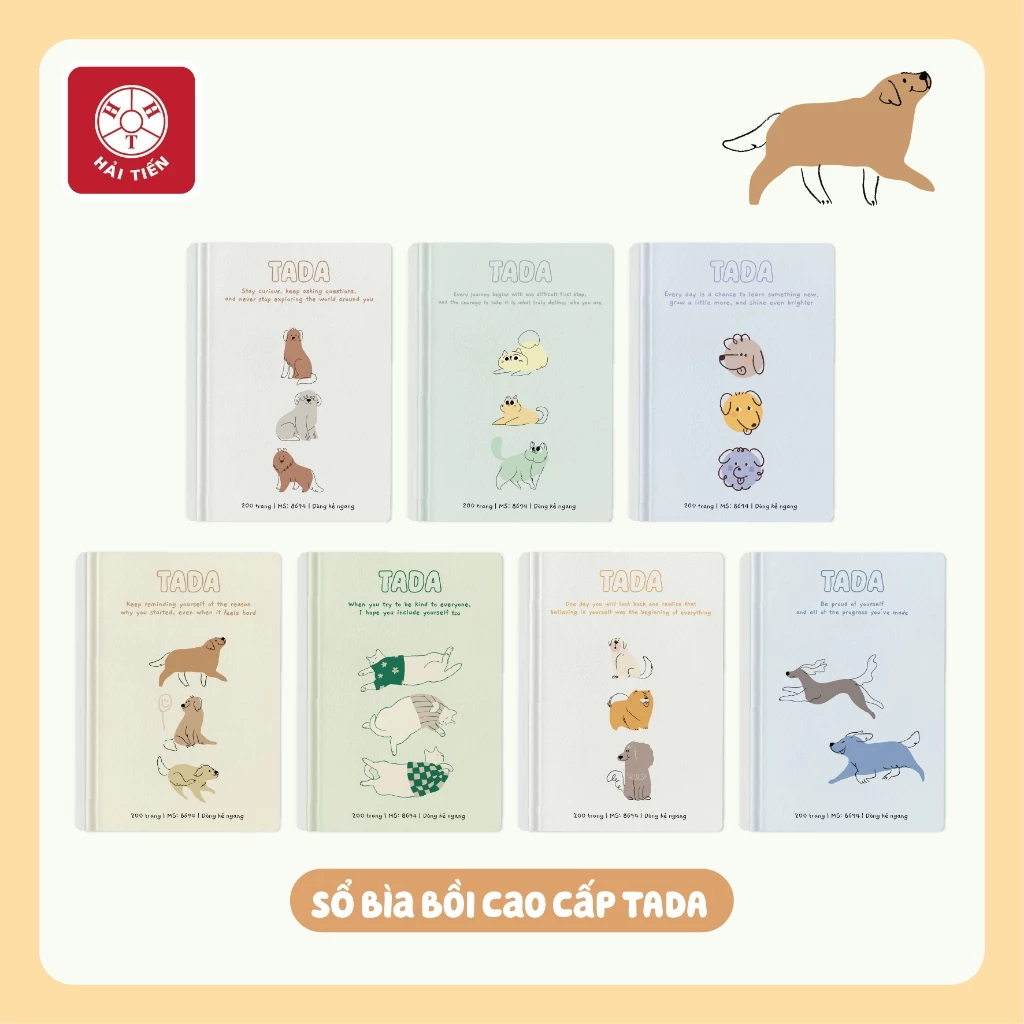 HẢI TIẾN Sổ bìa bồi cao cấp - Tada (đủ kích thước)