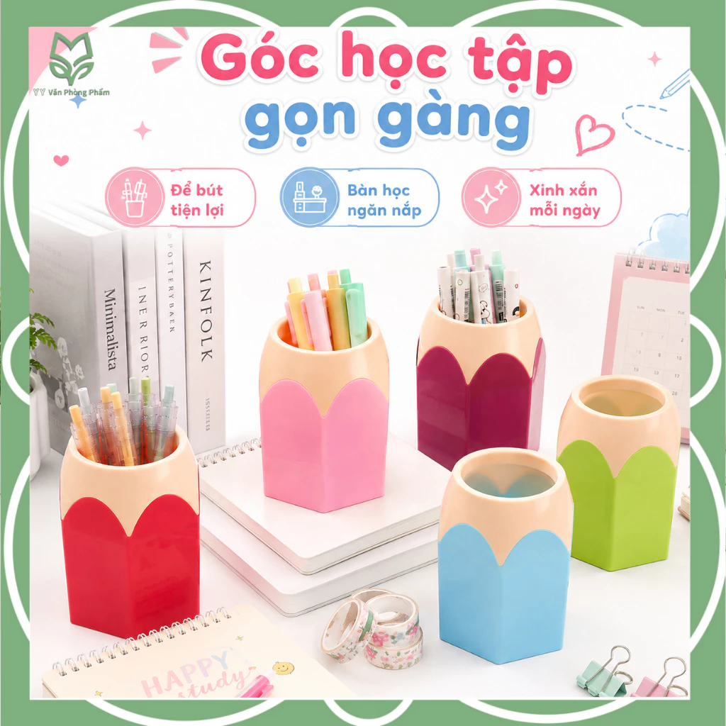 THộp Đựng Bút & Cọ Trang Điểm Phong Cách Bắc Âu - Tông Màu Morandi & Macaron, Đa Năng Trang Trí Bàn