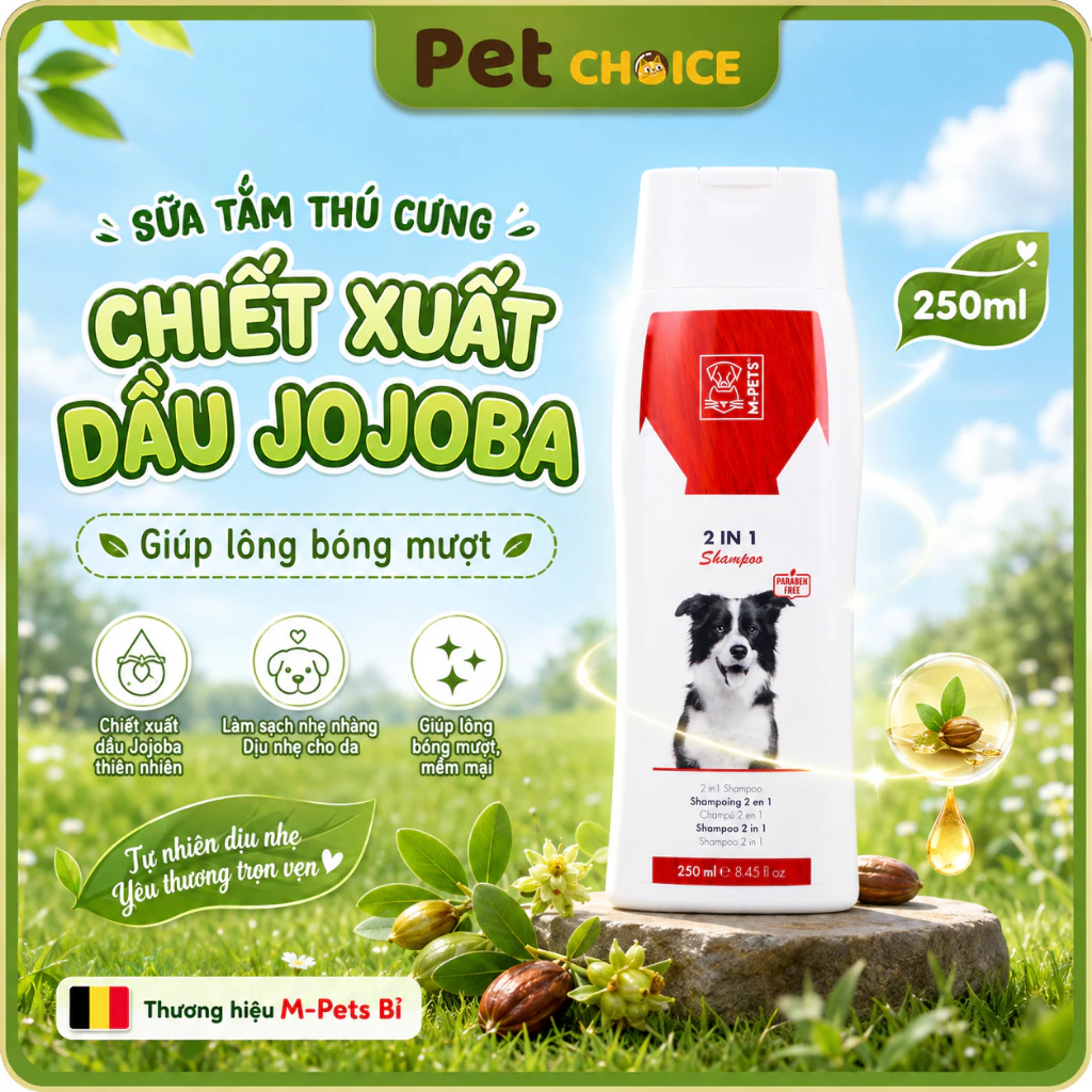 Sữa tắm cho chó hương nước hoa lưu hương lâu, làm sạch sâu, ít rụng mềm mượt (PET 0010) - PetChoice