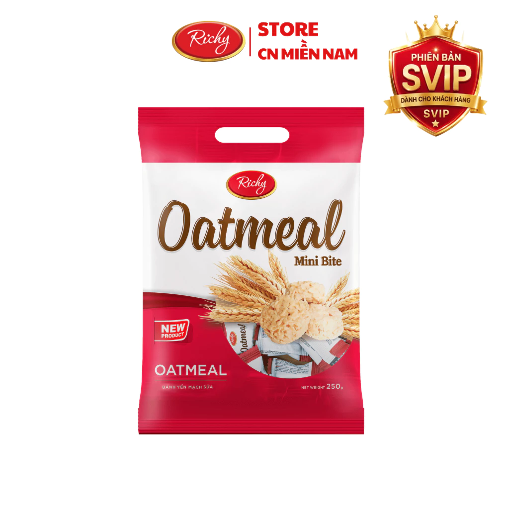 [SVIP] Bánh Yến mạch Richy túi 206-220-250g Mini Bite (Sữa/Phô Mai)