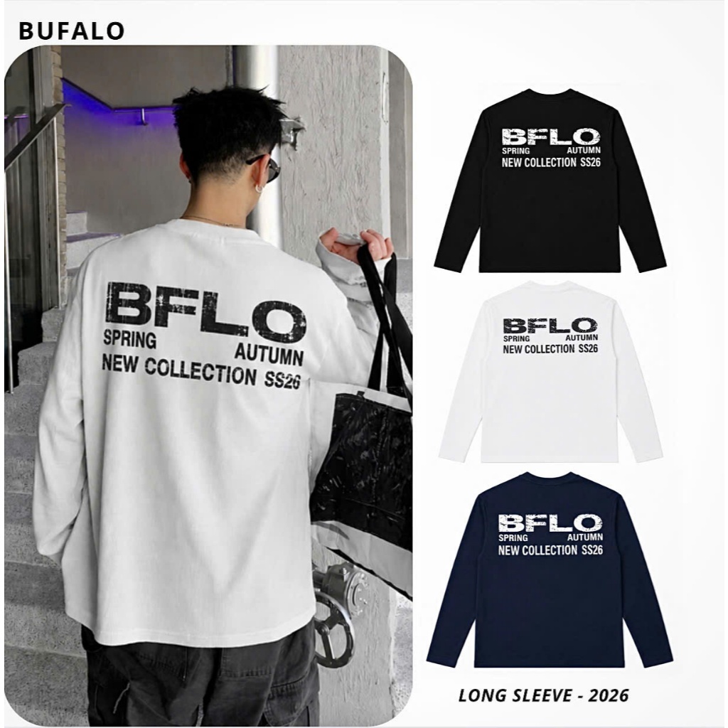 Áo Thun Dài Tay Longsleeve Nam Nữ Vải Waffle Hình in Chữ Xước Form Rộng Boxy BFL