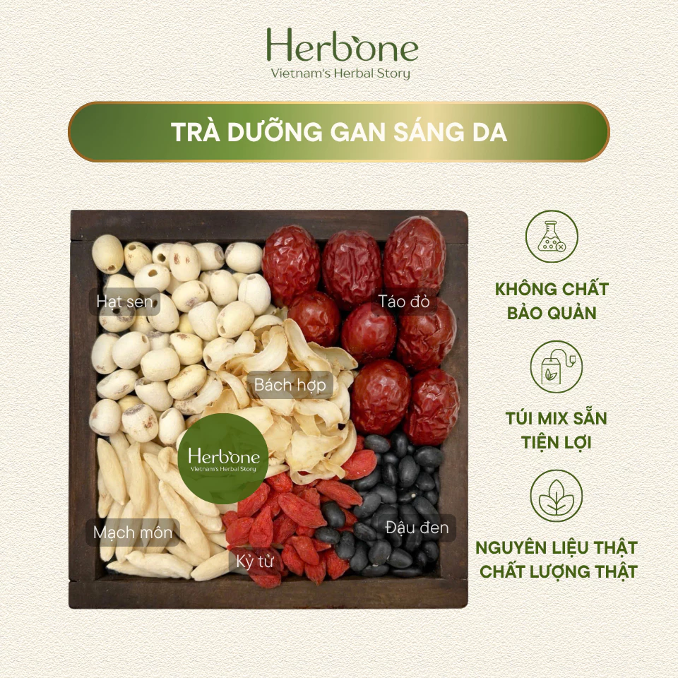 Trà Dưỡng Gan Sáng Da, Bổ Huyết, Hỗ Trợ Cải Thiện Sạm Nám Trẻ Hóa Làn Da