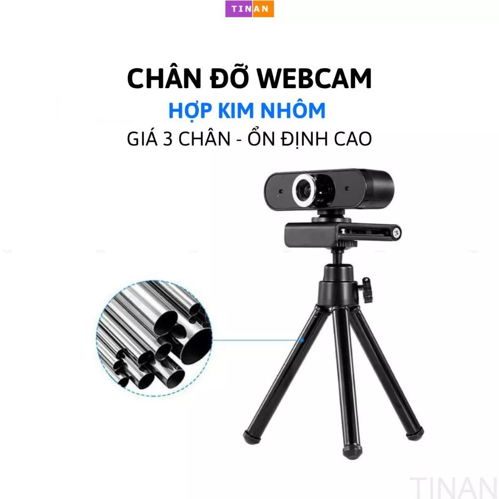 Chân Đỡ Webcam, Giá 3 Chân Đỡ Máy Ảnh Bằng Kim Loại 13-18/ 13-27cm