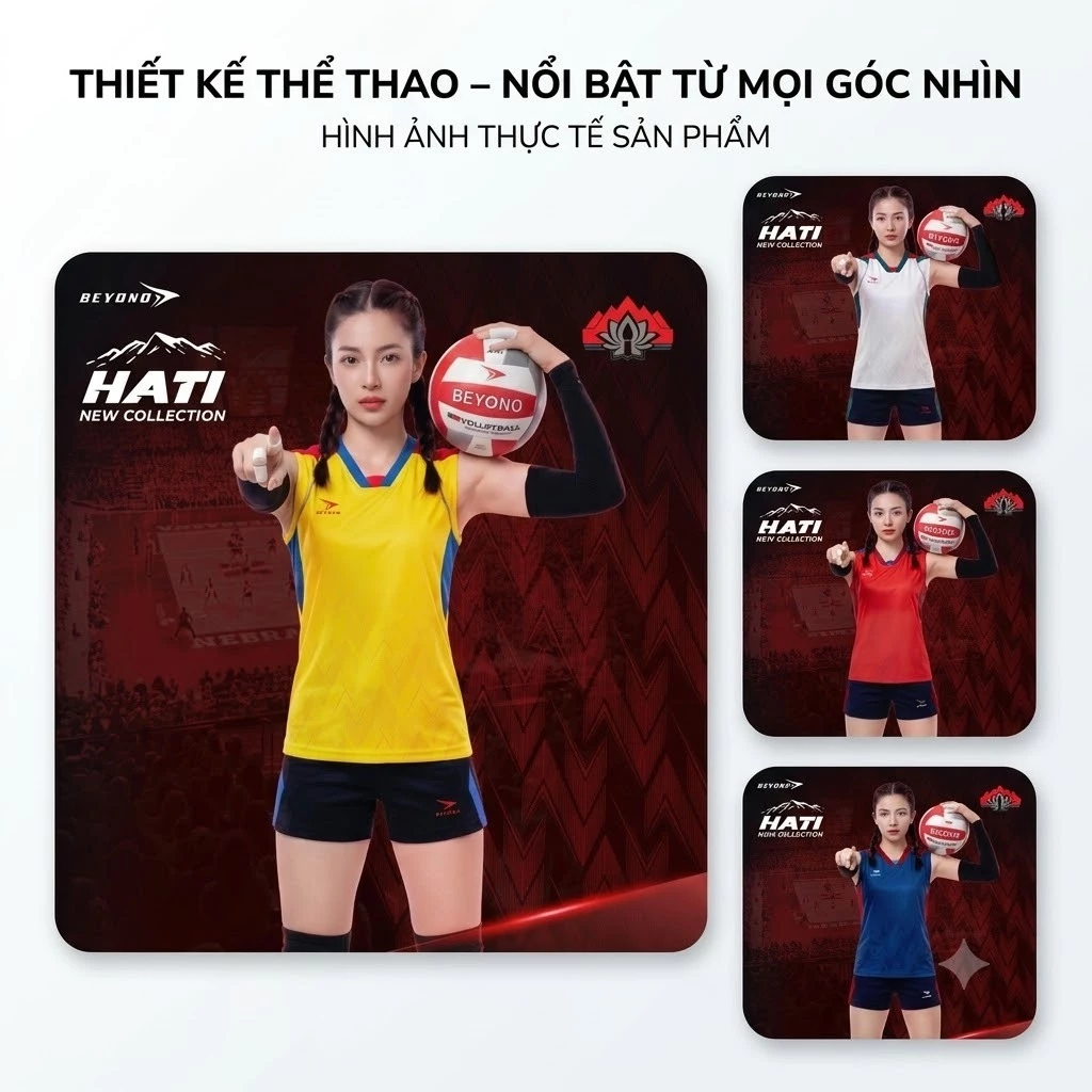 Bộ bóng chuyền BEYONO HATI BC60 co giãn 4 chiều thoáng khí thấm hút mồ hôi