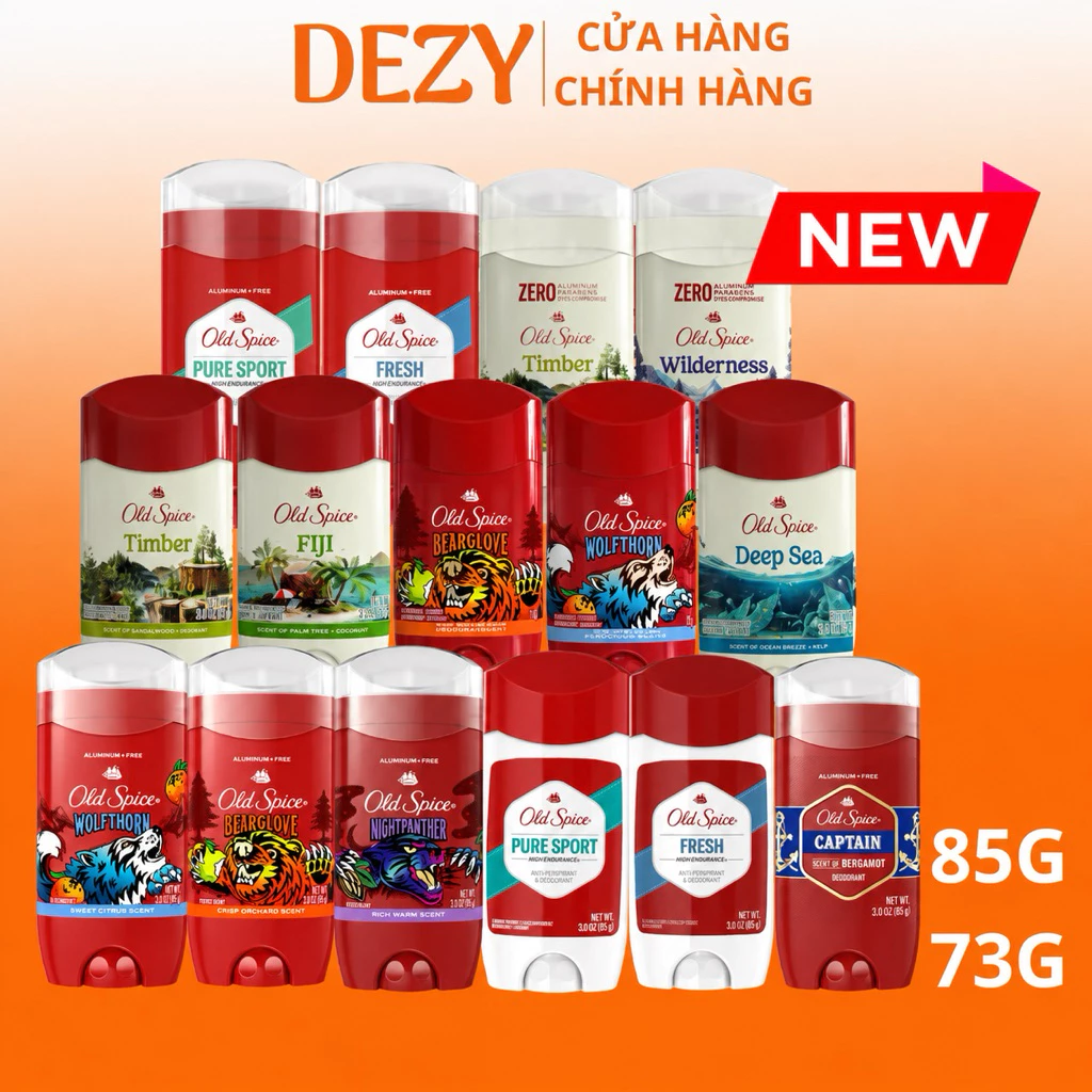 Lăn Khử Mùi Old Spice Fiji / Timber / Bearglove / Wolfthorn Ngăn Tiết Mồ Hôi Mỹ Usa - Lăn Nách Old Spice Chính Hãng Dezy