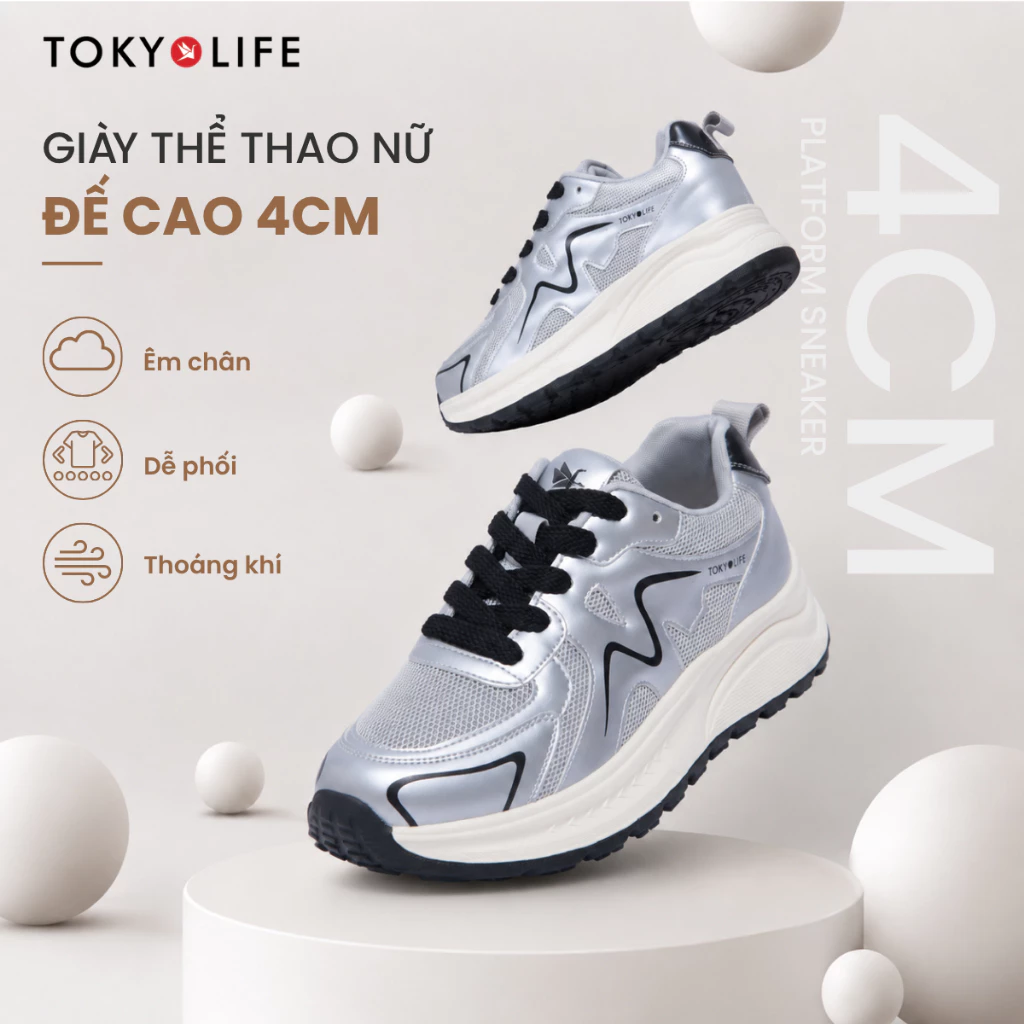 Giày thể thao nữ TOKYOLIFE êm chân thoáng khí thiết kế thời trang trẻ trung năng động 40004407