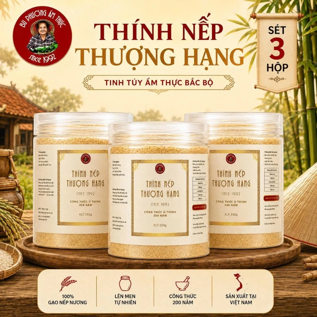 Bột Thính Nếp Thượng Hạng 350G -  Bu Phương Ẩm Thực Hương Vị Truyền Thống Đặc Biệt