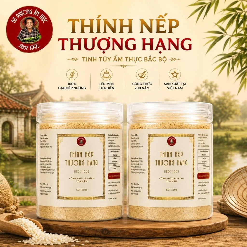 Bột Thính Nếp Thượng Hạng 350g Bu Phương Ẩm Thực - Công Thức Cổ Truyền