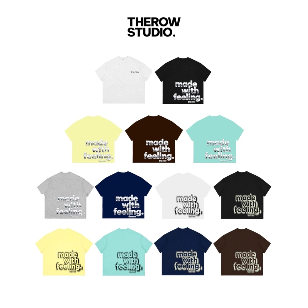 [Link 4] TR5 THEROW Áo Thun Boxy Local Brand Tay Ngắn Cotton 250gsm " FEELING " Áo Phông Forrm Rộng Unisex Nam Nữ