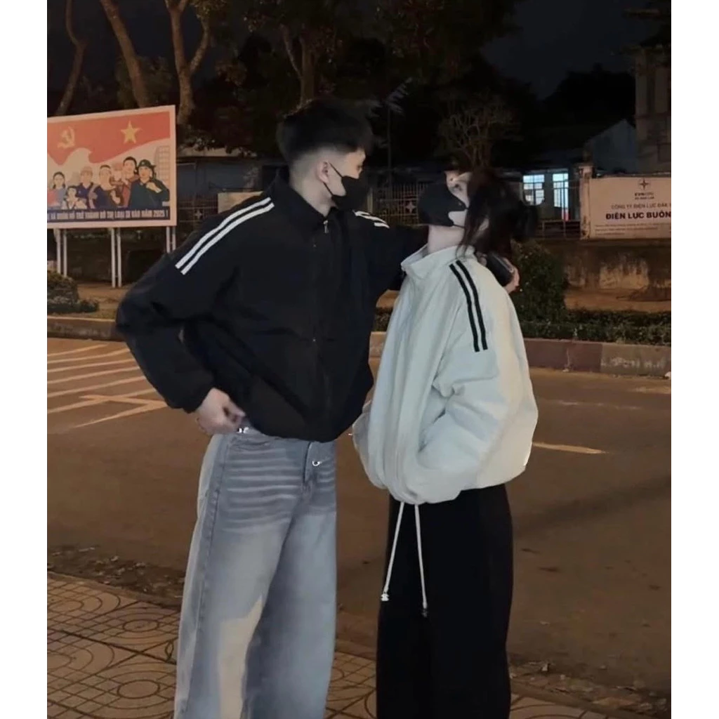 Áo Khoác Dù Phối Sọc From BOXY Nam Nữ -harley store