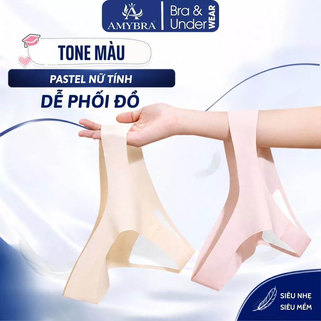 Quần Lót Lọt Khe Su Mịn Quyến Rũ, Quần Chip Nữ Tàng Hình Không Lộ Viền Khi Mặc Đồ Bó Sát AMYBRA L617