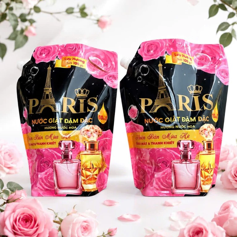 2 Túi Nước Giặt 3.6 kg Đậm Đặc Paris Hương Nước Hoa– Sạch Sâu, Thơm Lâu