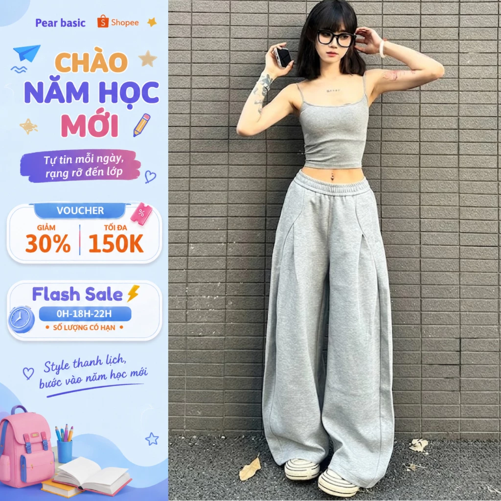 [ MÙA HÈ 2026 ] Quân Ống Rộng Unisex Lưng Cao Tôn Dáng Nam Nữ - Quần Nỉ 2 Da Cao Cấp Hottrend Mùa Đông Q120