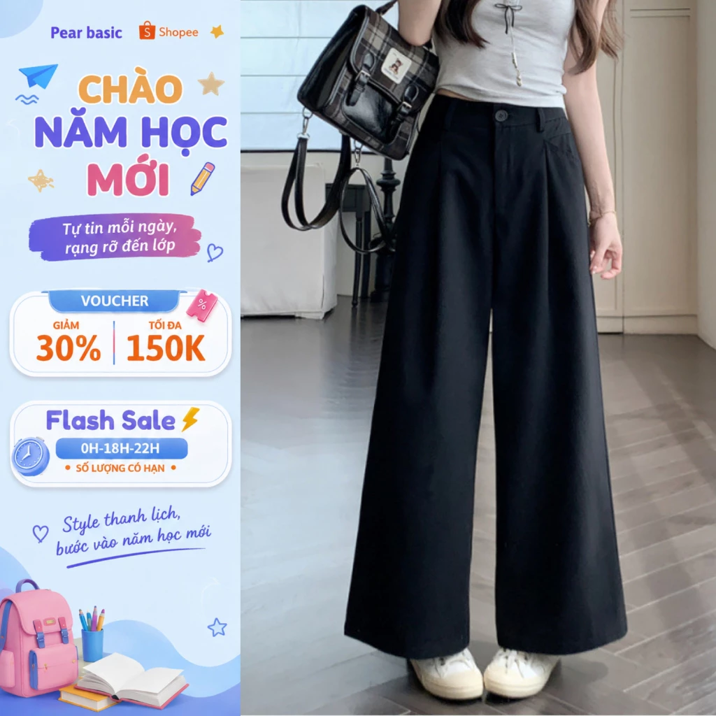 [ DEAL SHOCK ] Quần Jean Ống Rộng Cạp Cao Che Khuyết Điểm Tốt, Quần Dài Nữ Ống Suông Tôn Dáng Cách Ly Tinh Tế Q40