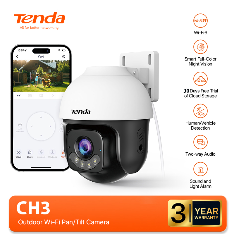 Camera WiFi Tenda Ngoài Trời CH3/CH7/CH9/CH10 FHD 1080P/3MP/5MP/6MP/10MP/2K…