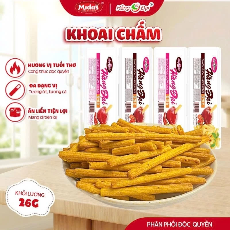 Hằng Đại Combo 30 gói snack khoai chấm tương Hàn Quốc 26g/1 hộp ăn vặt cổng trường tuổi