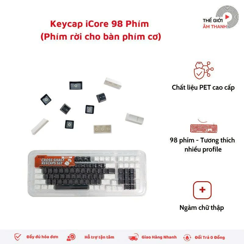 Phím rời thay thế cho bàn phím cơ - Keycap dùng cho bàn phím cơ iCore - THẾ GIỚI ÂM THANH