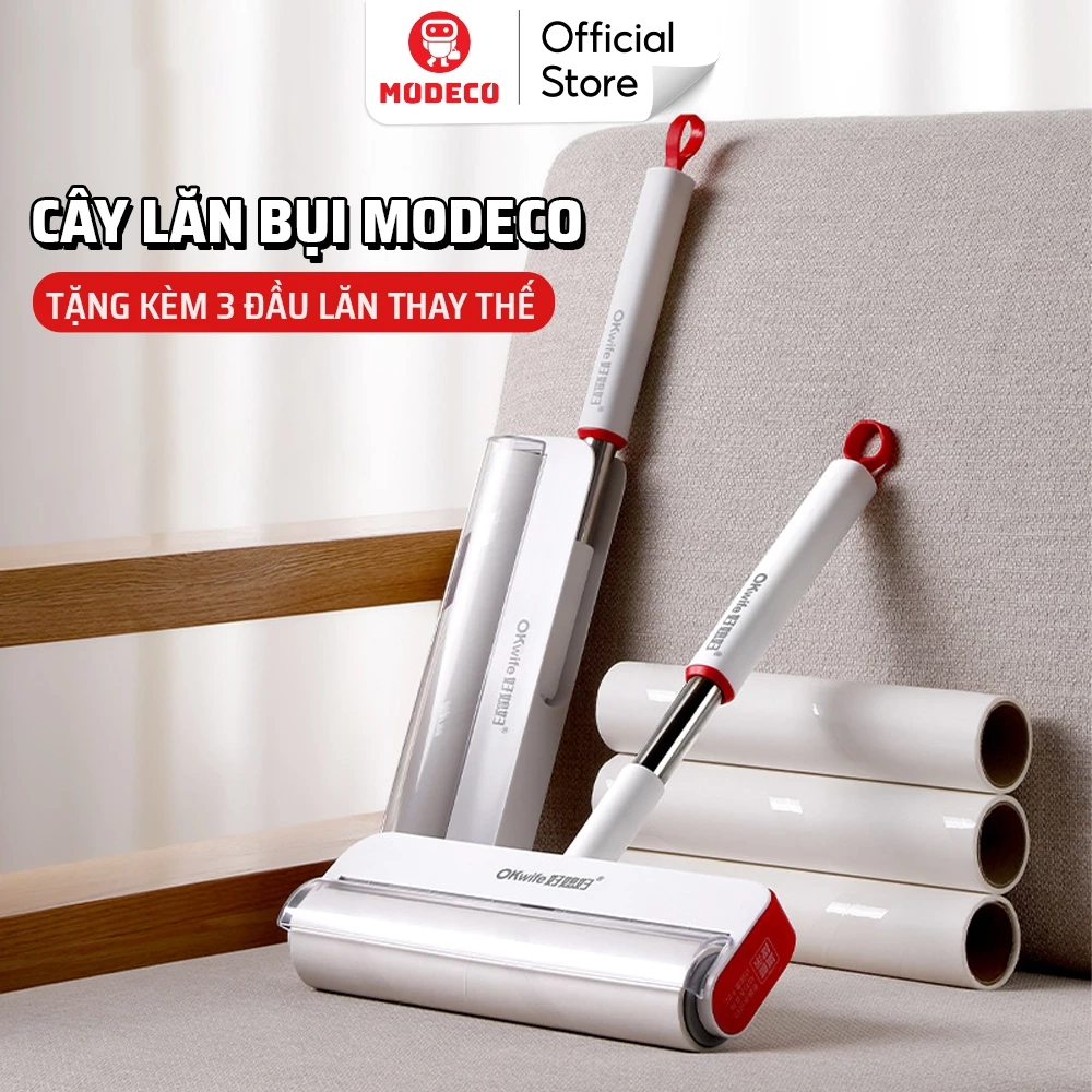 Cây Lăn Bụi Ga Giường Modeco, Quần Áo, Sàn Nhà, Rèm Cửa, Cây Lăn Lông Chó Mèo, Đầu Lăn Có Thể Thay Thế