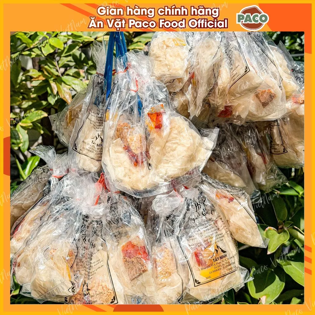 [COMBO HỜI] xâu 10 bịch bánh tráng sate vò xâu sate muối hột tuổi thơ Paco Food