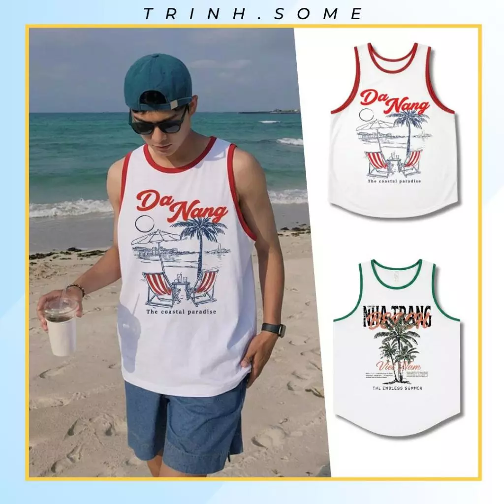 Áo Ba Lỗ Tanktop BIỂN ĐÀ NẴNG NHA TRANG Thể Thao Thoáng Khí Nhanh Khô Cá Tính Mạnh Mẽ. Mã: BL.21