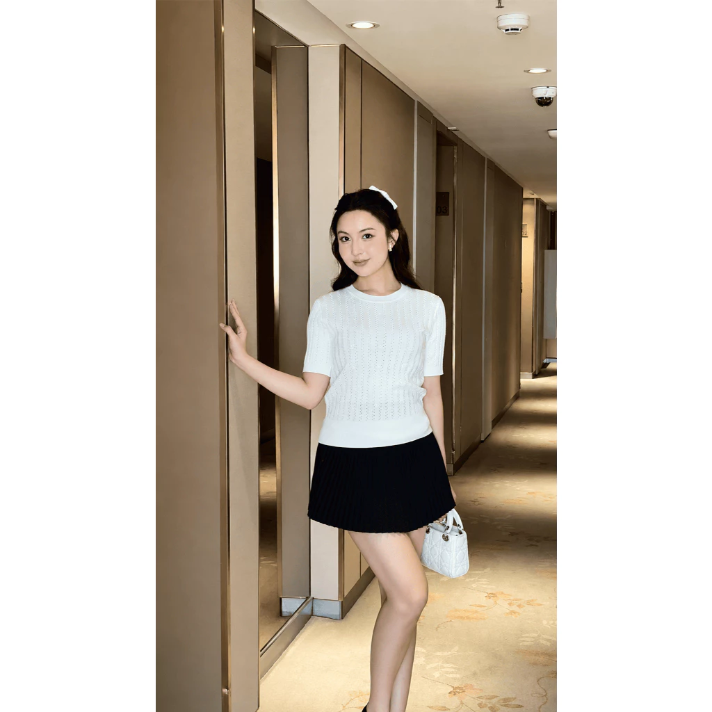 Chân Váy Xếp Ly Đính Nơ Dày Dặn Mềm Mịn Cực Xinh Thiết Kế Độc Đáo Phù Hợp Nhiều Dịp CV004 23Thang9