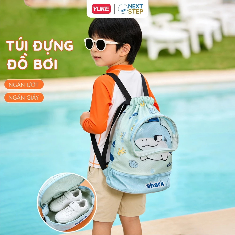 Túi đựng đồ bơi cho bé balo đi biển có ngăn chống thấm nước họa tiết ngộ nghĩnh đáng yêu cho bé