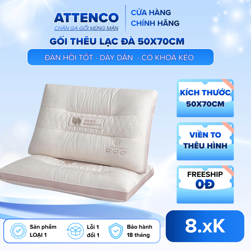 Ruột gối ngủ chống xẹp lún kích thước tiêu chuẩn [ Hàng Đẹp ]