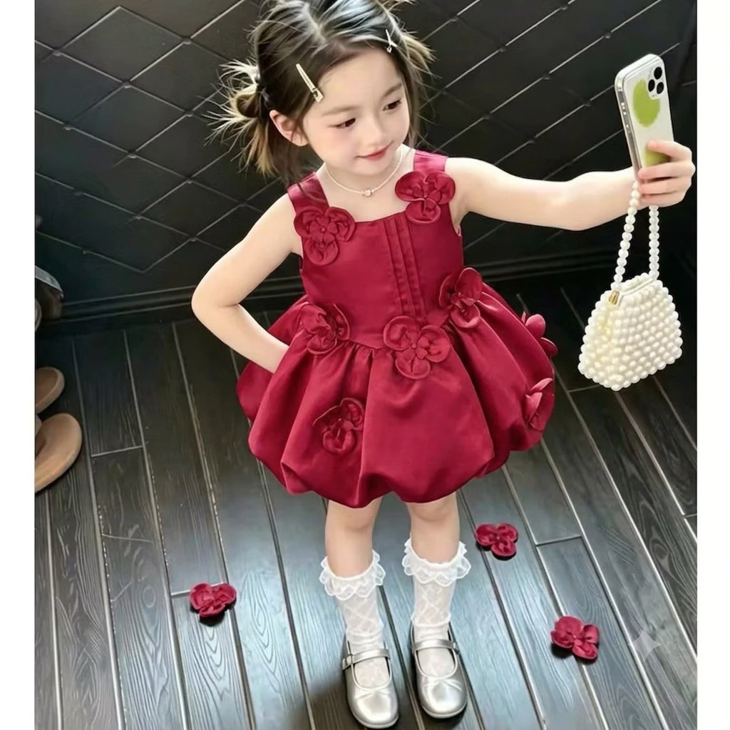 váy bí tacta phối hoa nơ mềm (8-25kg)