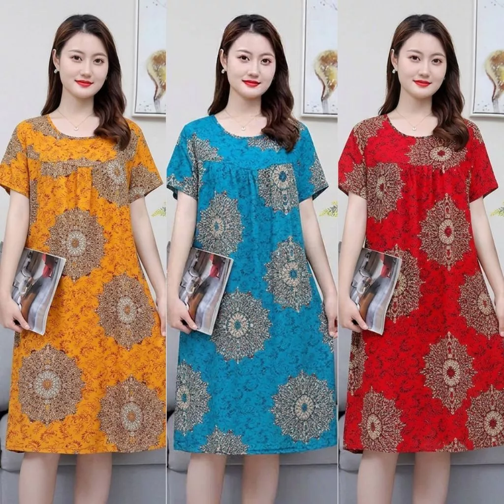 (Size 55-70 Kg)Đồ ngủ bigsize, váy bầu tole/lanh Có Tay Dáng Rộng